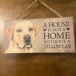 Yellow Lab Wall Decor Sign